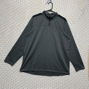 SPYDER Active 1/4 Zip‎ Sweater Men Sz Large Gray  Base Ski Snowboard Long Sleeve
